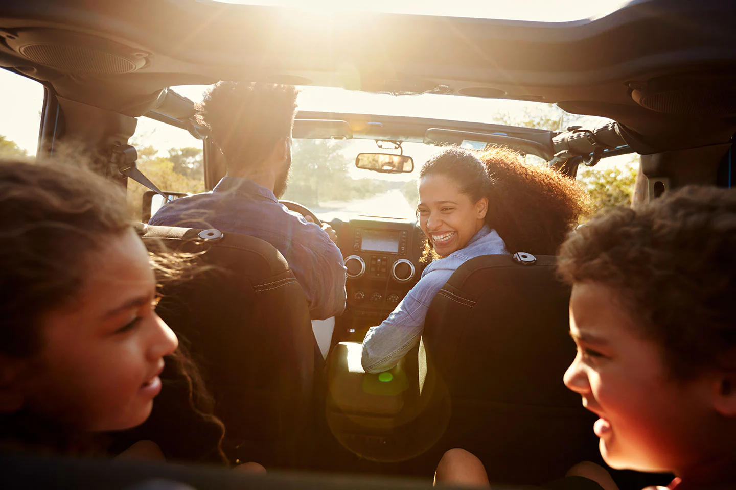 Family Inside Vehicle